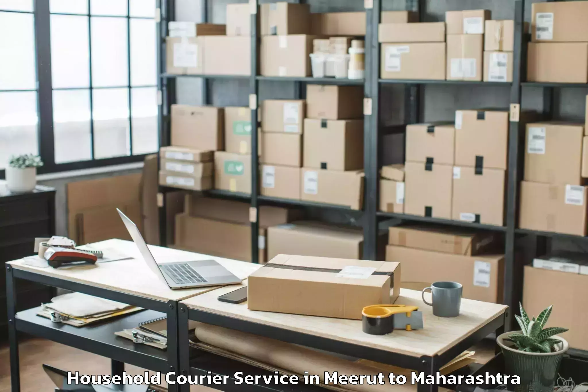 Professional Meerut to Taloda Household Courier